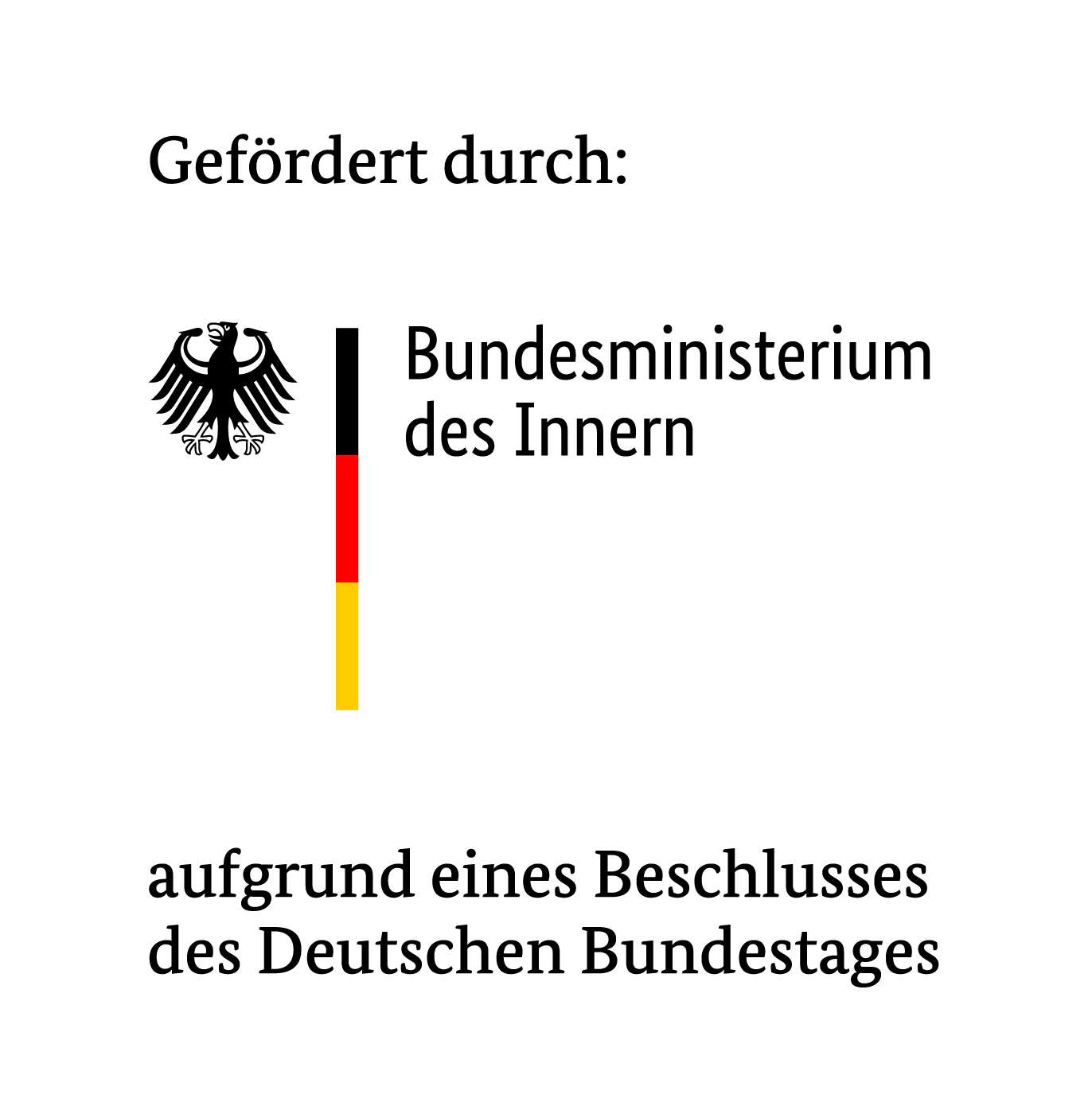 eine schwarz-rot-gelbe Flagge mit einem schwarzen Adler